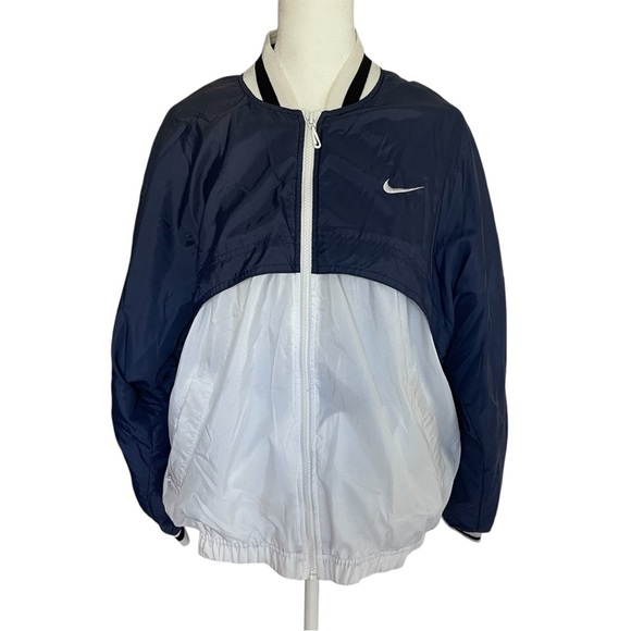 Vintage 90s Nike Windbreaker Zip Jacket - Size Medium - Picture 1 of 14
